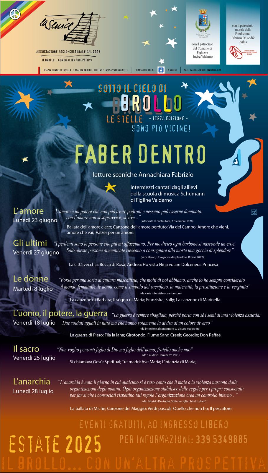 Faber dentro – Le donne – Rassegna estiva “Sotto il cielo di Brollo. Le stelle sono più vicine” Immagine anteprima
